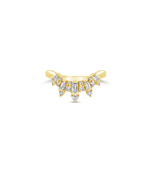 Diamond Baguette Chevron Ring