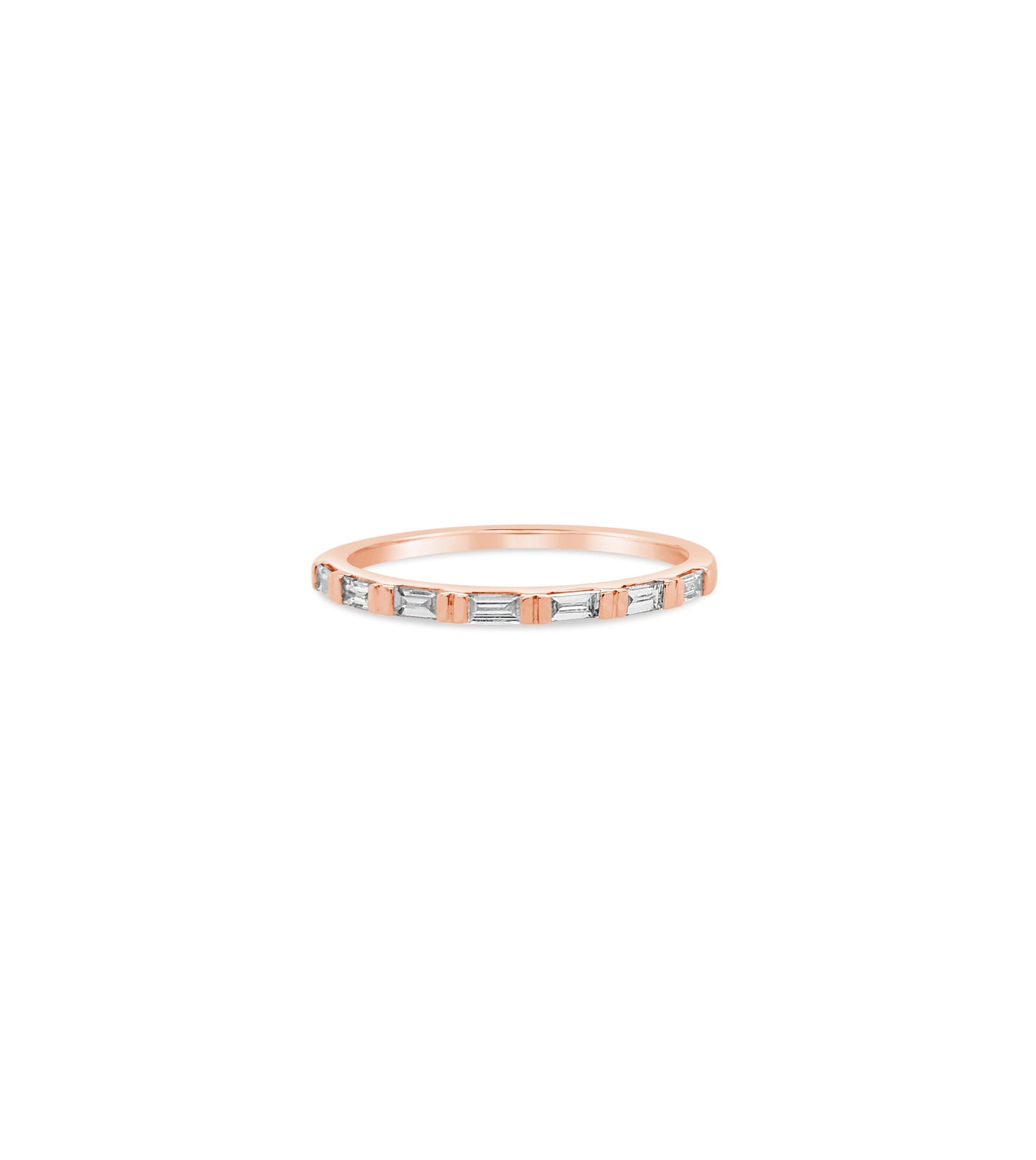 Diamond Baguette Bar Set Band