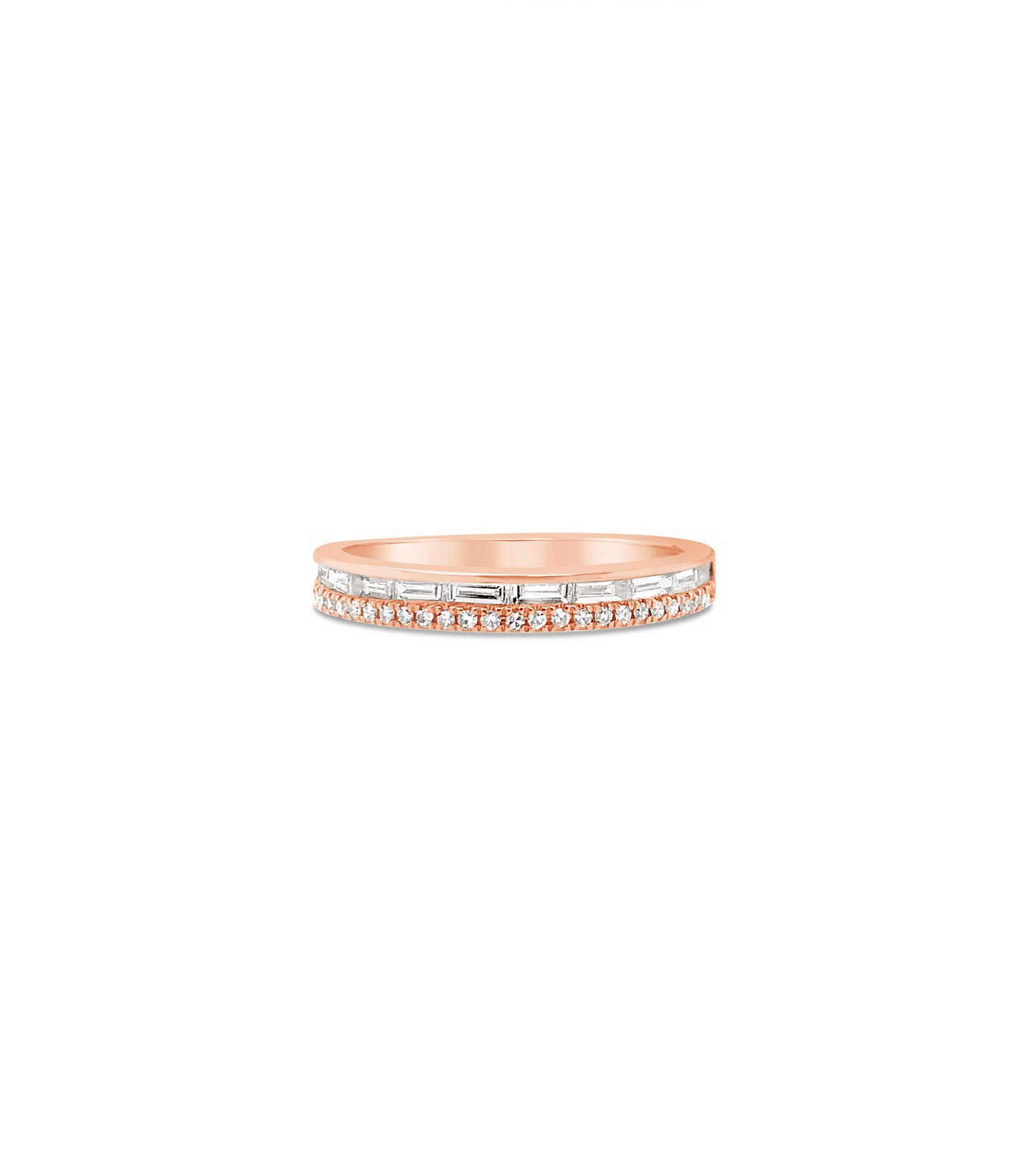 Baguette & Round Diamond Band