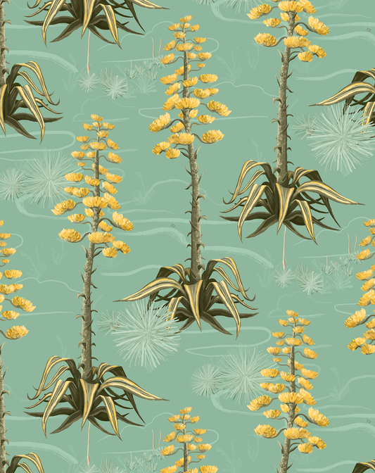 Agave Valley Wallpaper, mint
