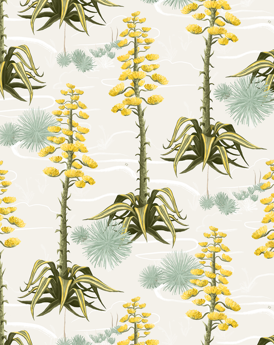 Agave Valley Wallpaper, off-white