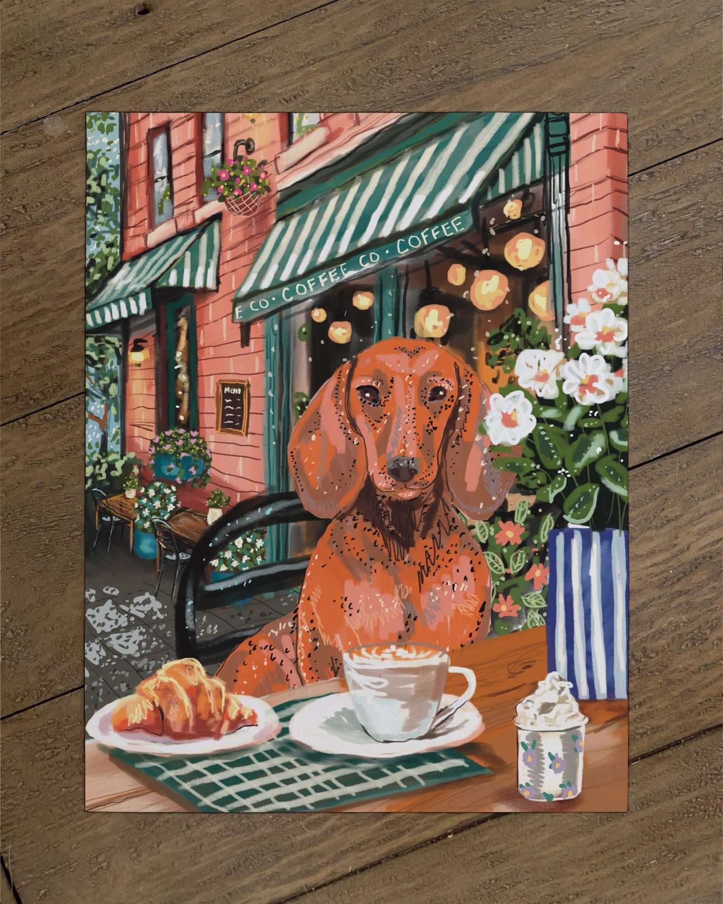 Dachshund - Build Your Own Pet Portrait Print