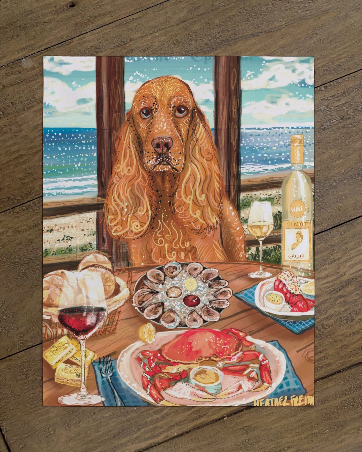 Cocker Spaniel - Build Your Own Pet Portrait Paper Print