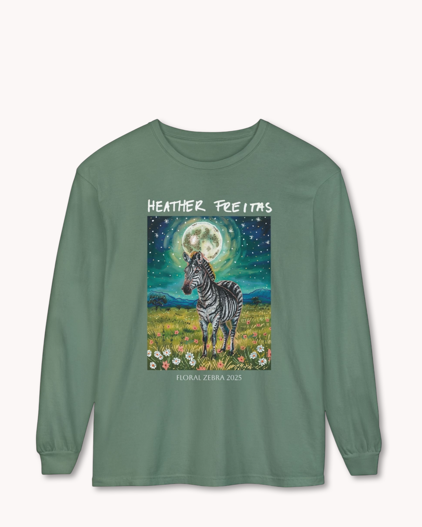 Floral Zebra Long Sleeve T-Shirt