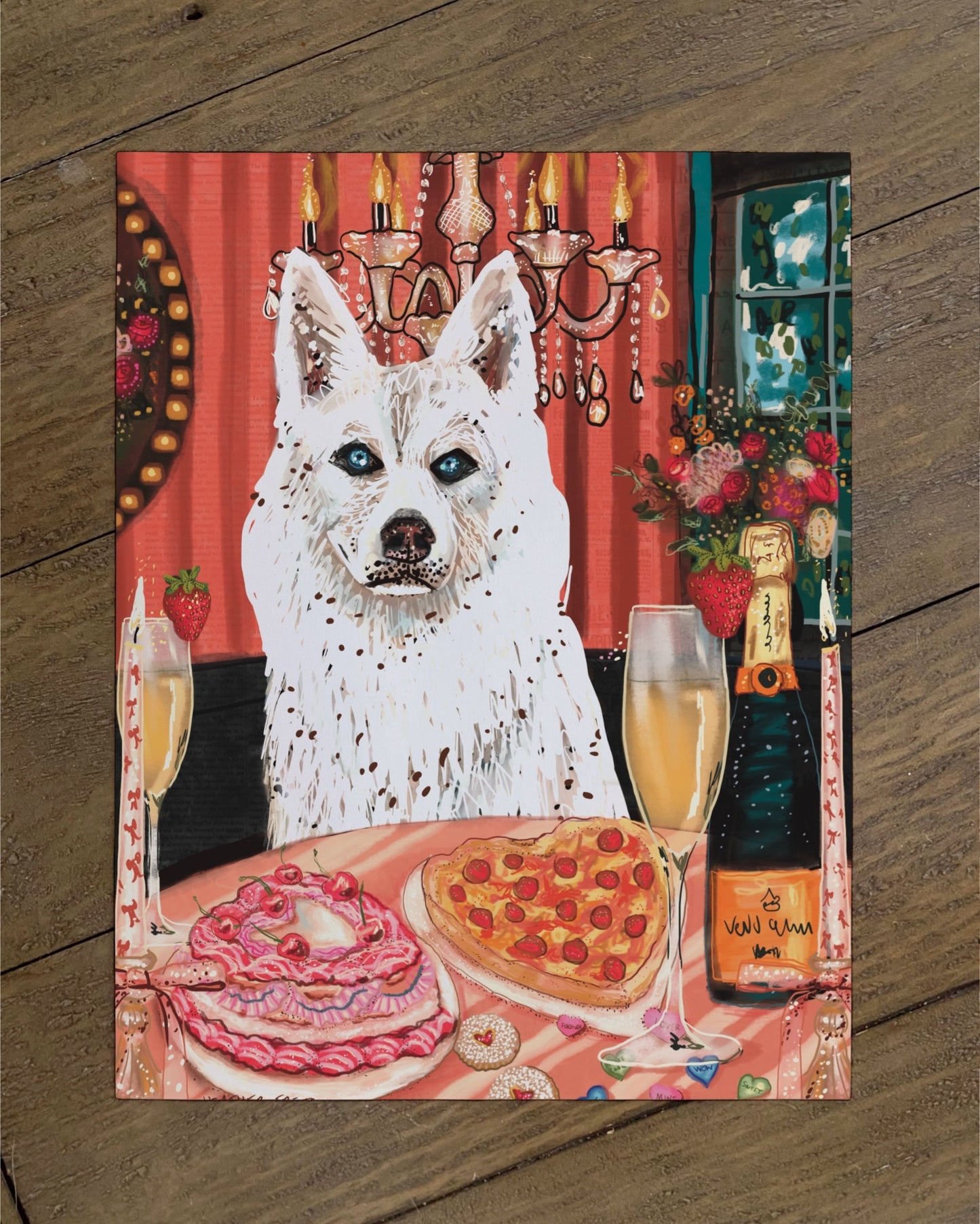 Husky - Build Your Own Pet Portrait Paper Print