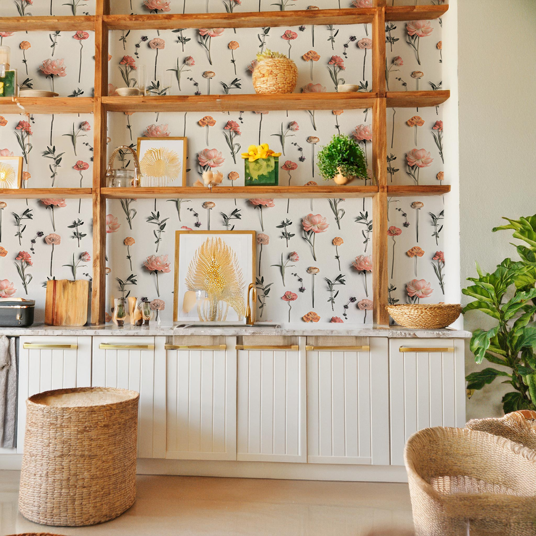 Fresh to Death Wallpaper, standard pattern, muted autumn