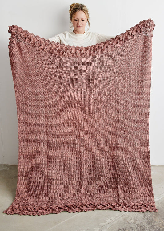 Bobble Lace Edged Eco-Cotton Throw