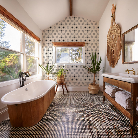 Sun Rays Wallpaper, off-white and black