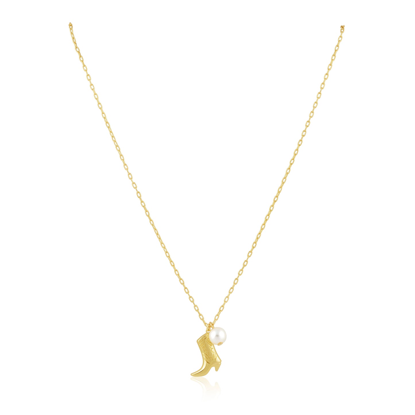 Boot N' Pearl Necklace