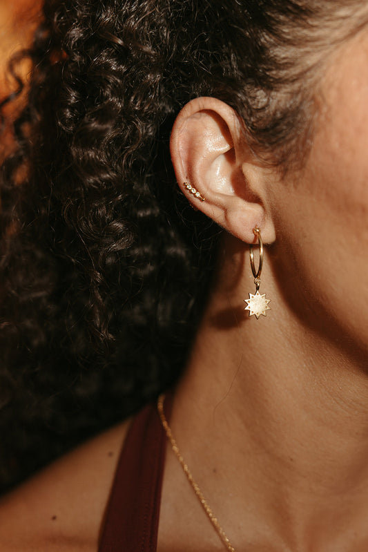 Luster Hoop Earrings - Gold