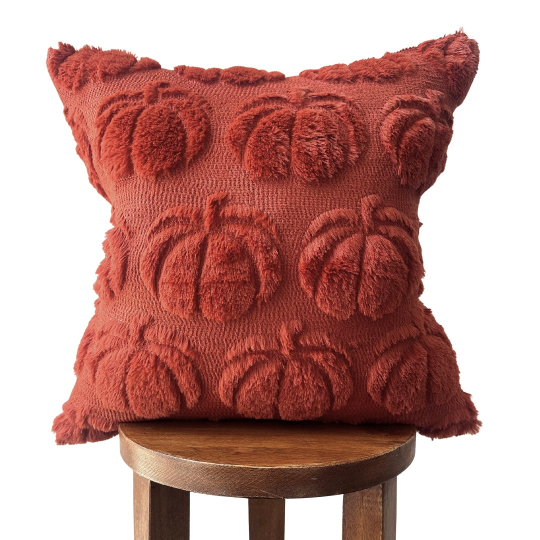 Burnt Orange Pumpkin Pillow Cover