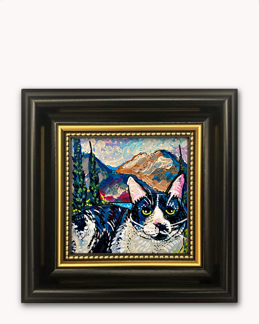 Tuscany Cat Framed Magnet ( Medium )