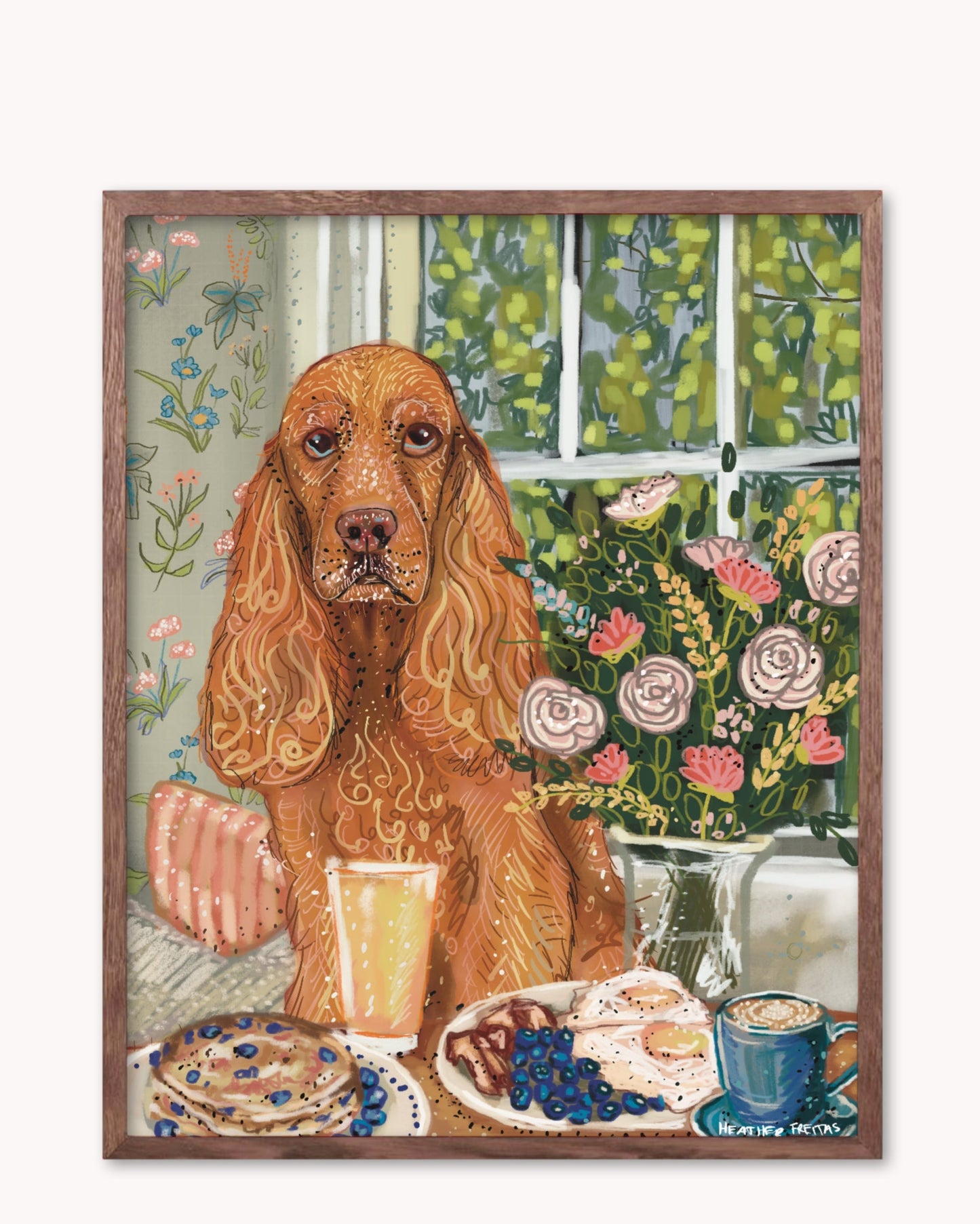 Cocker Spaniel - Build Your Own Pet Portrait Paper Print
