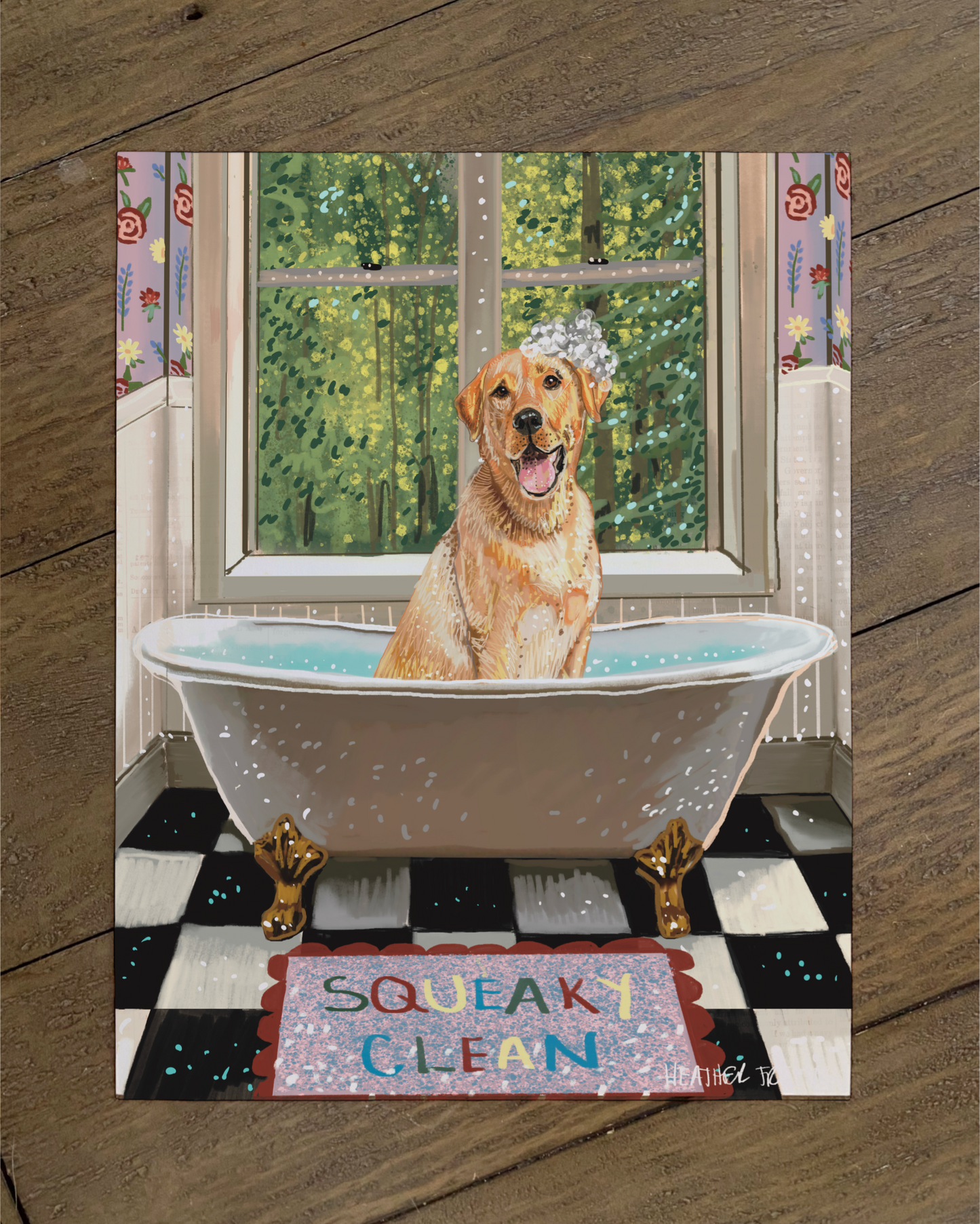 Labrador - Build Your Own Pet Portrait Paper Print