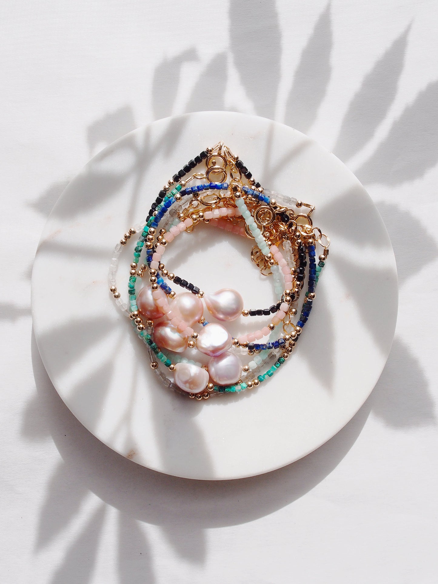 Pink Pearl and Gemstone Bracelet - Akala