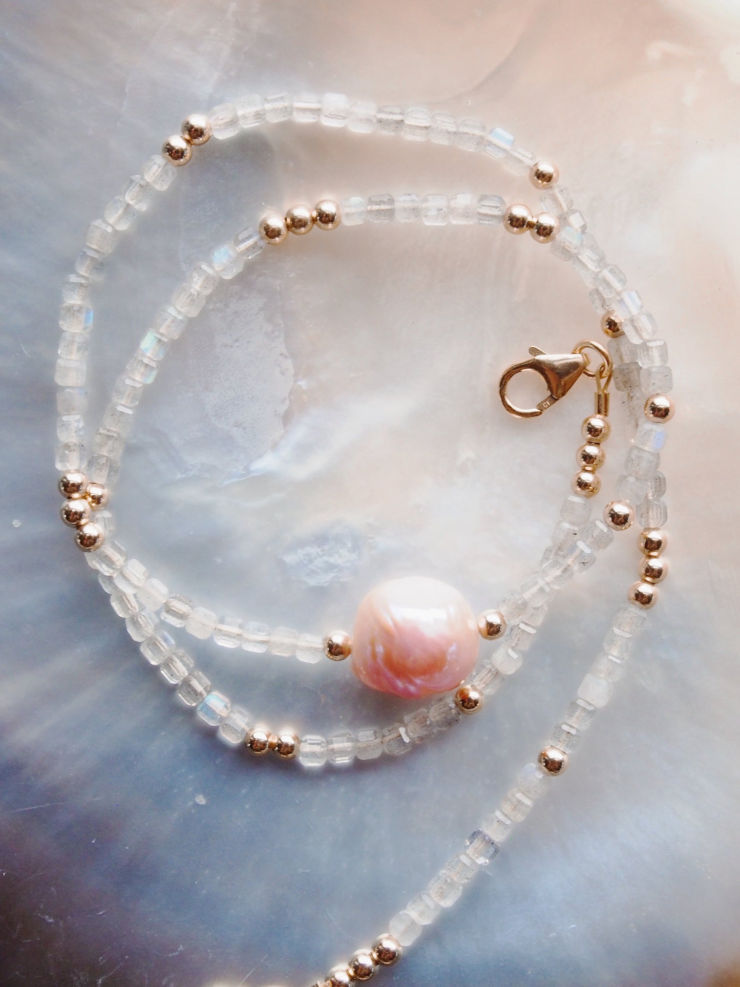 Pink Pearl and Gemstone Necklace - Akala