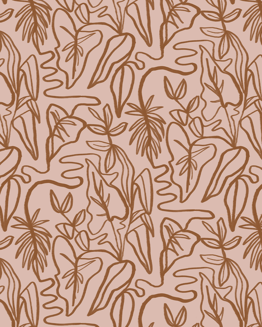 CUSTOM Ink Foliage Wallpaper - The Juice House, Colors 5