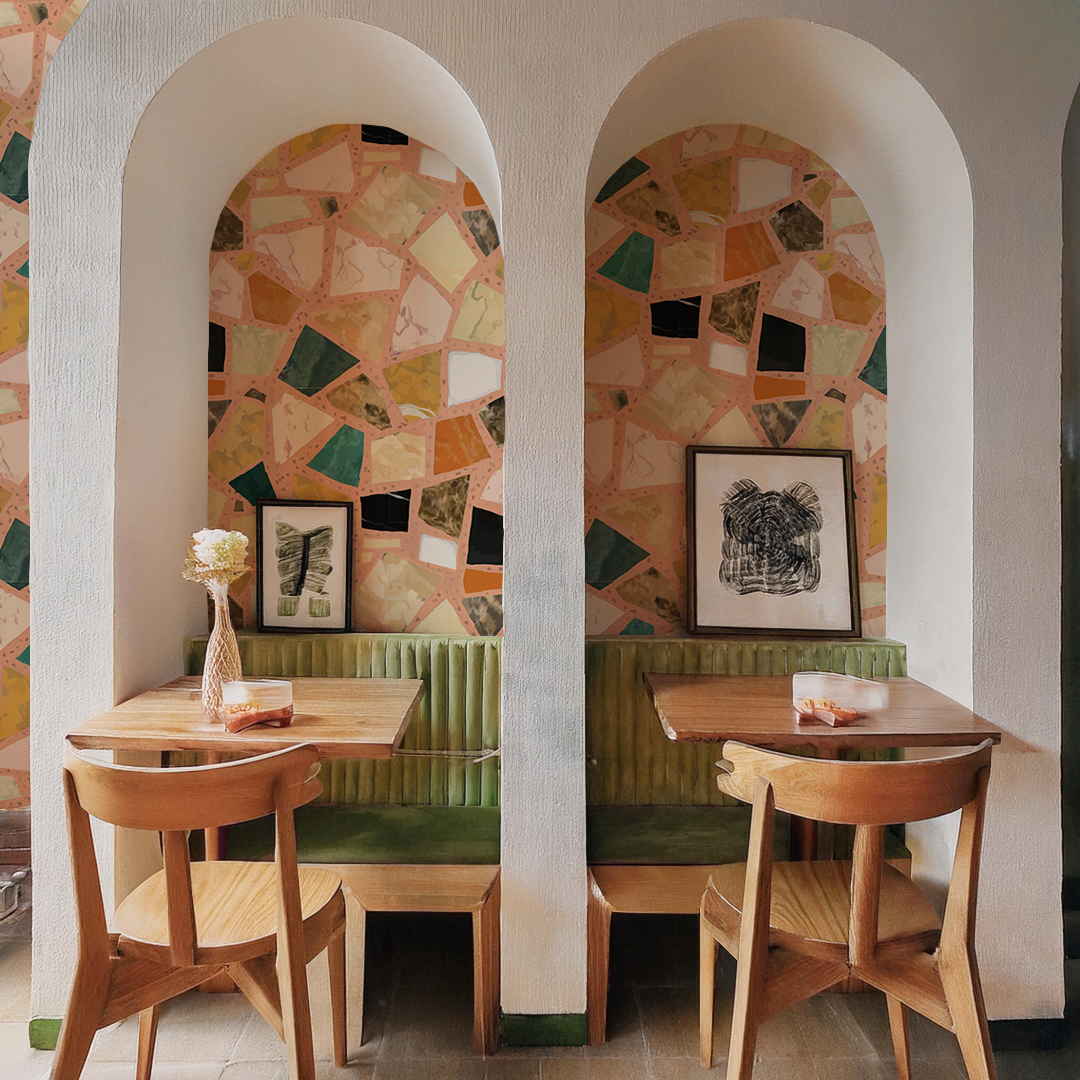 Dolce Terrazzo Wallpaper, peach