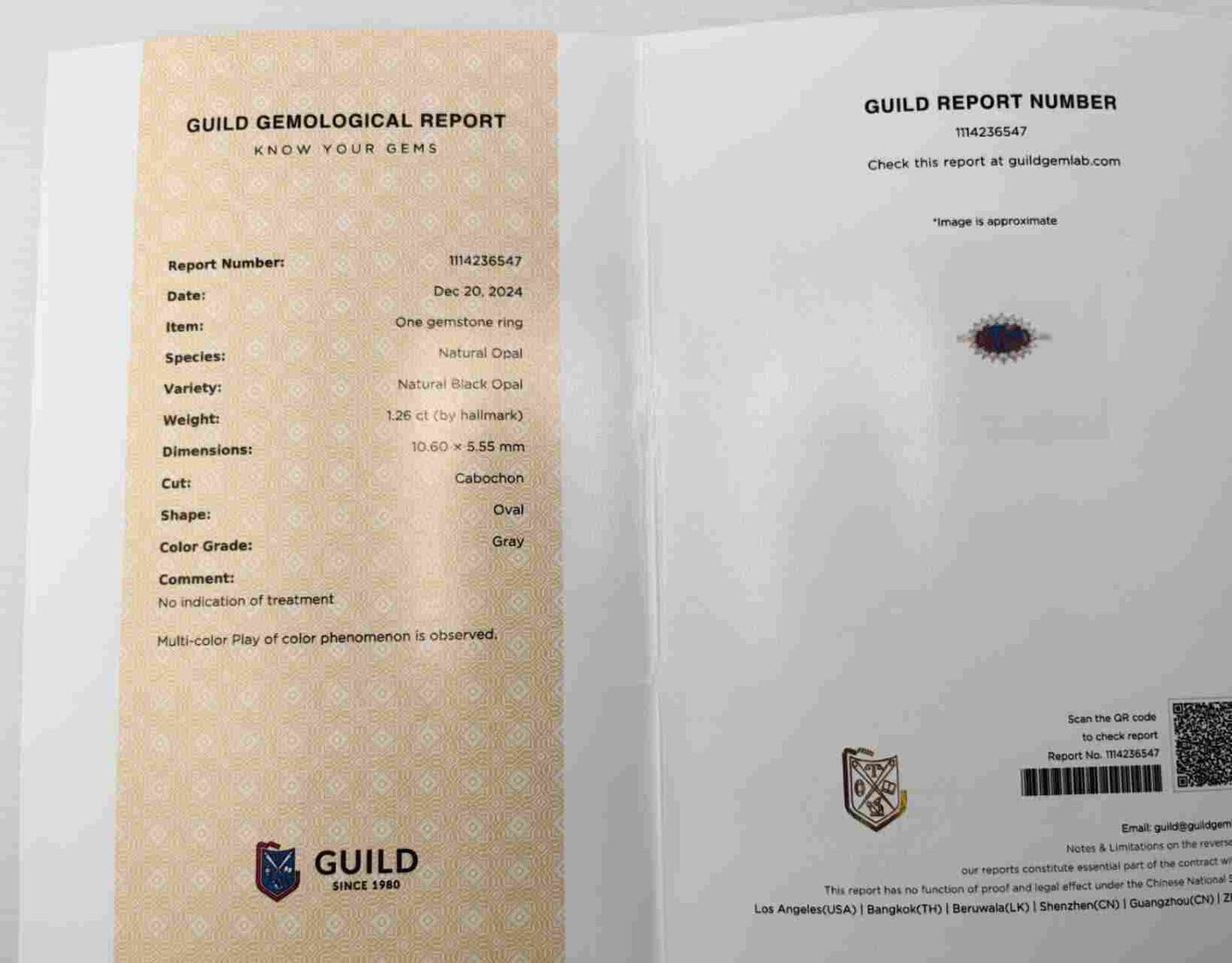 Certificated Black Opal Halo Diamond Engagement Ring 18K Gold