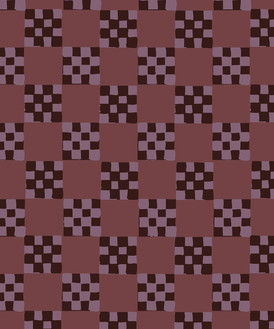 Checkered Quilt Wallpaper, eggplant