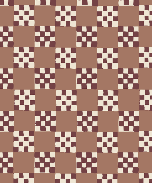 Checkered Quilt Wallpaper, mocha mousse