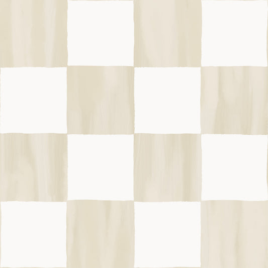 Checkers Wallpaper, tan