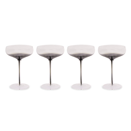 Smoke Stem Coupe Glasses