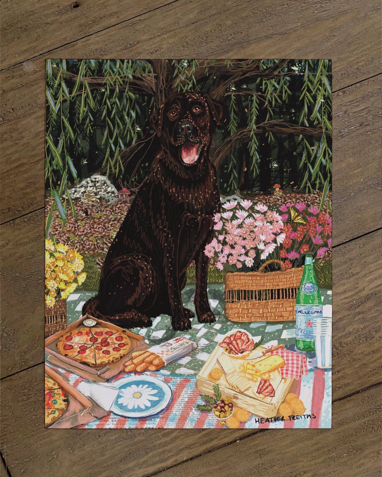 Labrador - Build Your Own Pet Portrait Paper Print