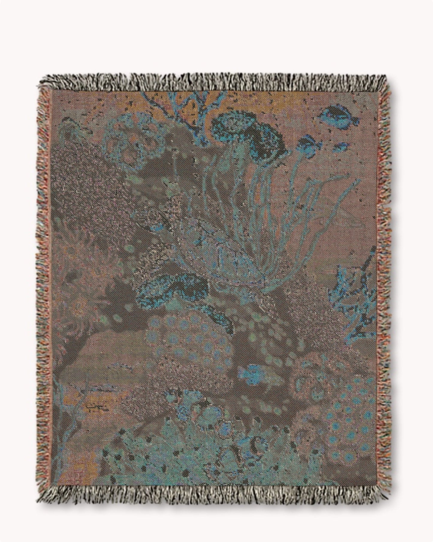 Turtle Reef Tides Woven Blanket Tapestry