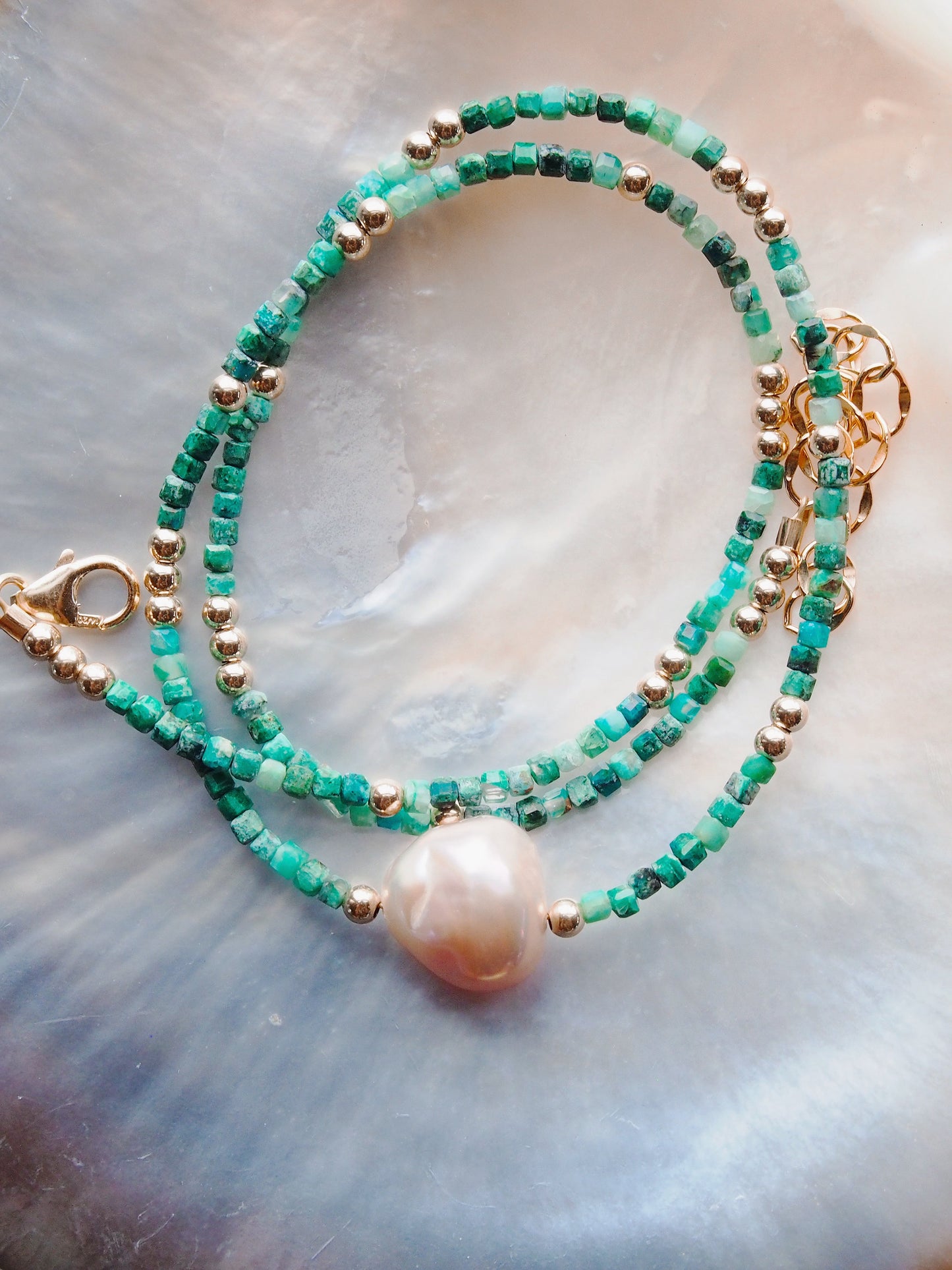 Pink Pearl and Gemstone Necklace - Akala