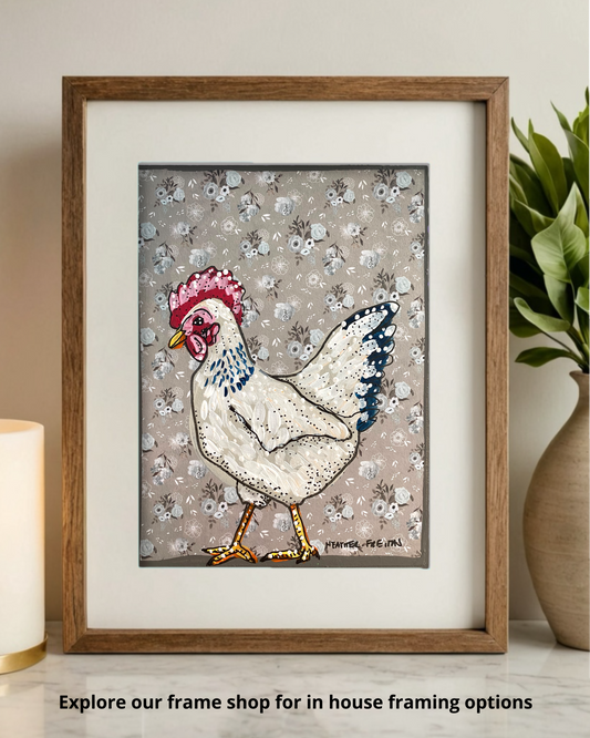 Floral Chichen ( Original Painting )