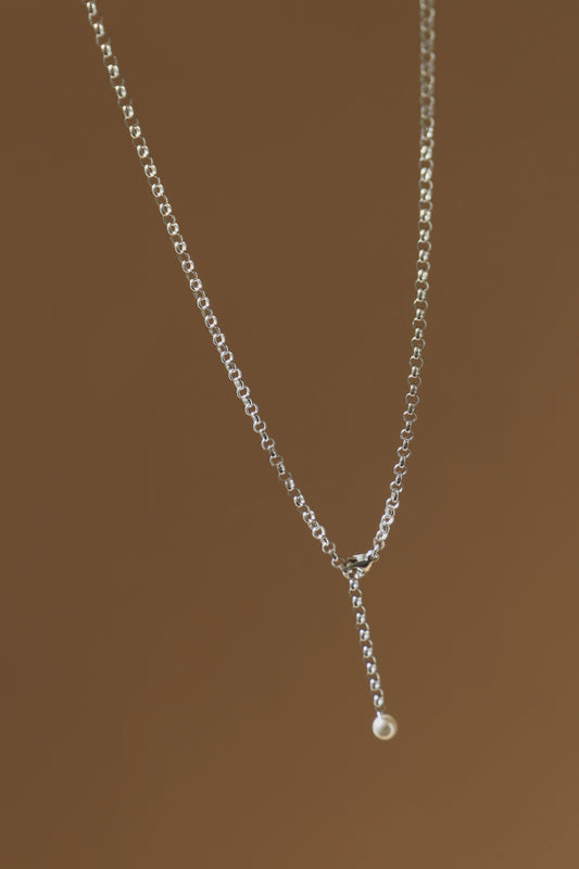 SILVER ROLO CHAIN NECKLACE