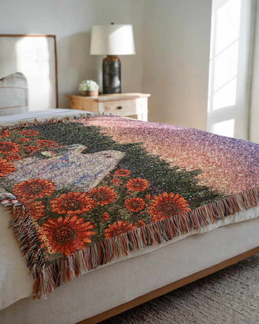 Sunflower Ghost Woven Blanket