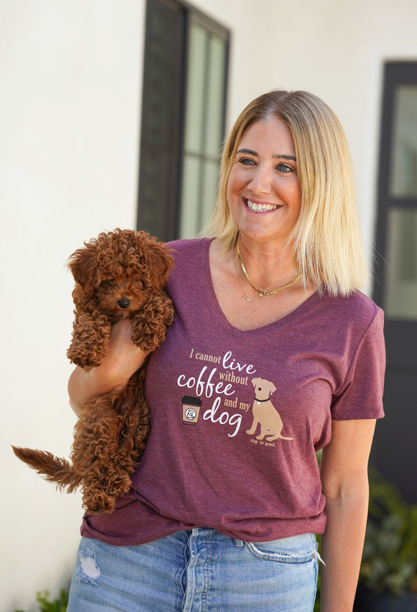 T-shirt: I Cannot Live Without Coffee and My Dog