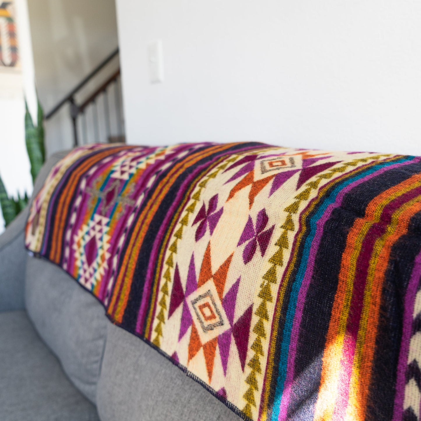 Andean Alpaca Wool Blanket - Amethyst