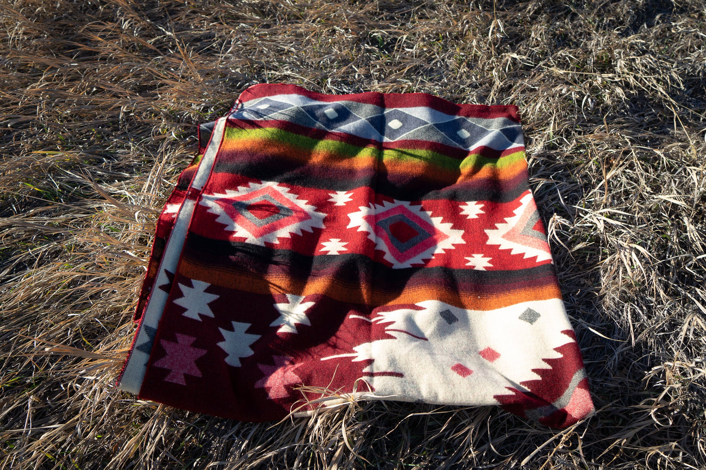 Andean Alpaca Wool Blanket - Rojo