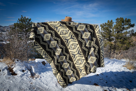 Andean Alpaca Wool Blanket - Slate