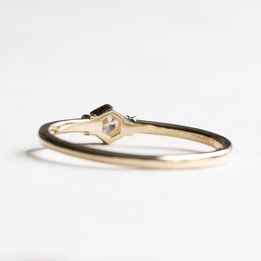 14K Honeycomb Diamond Ring