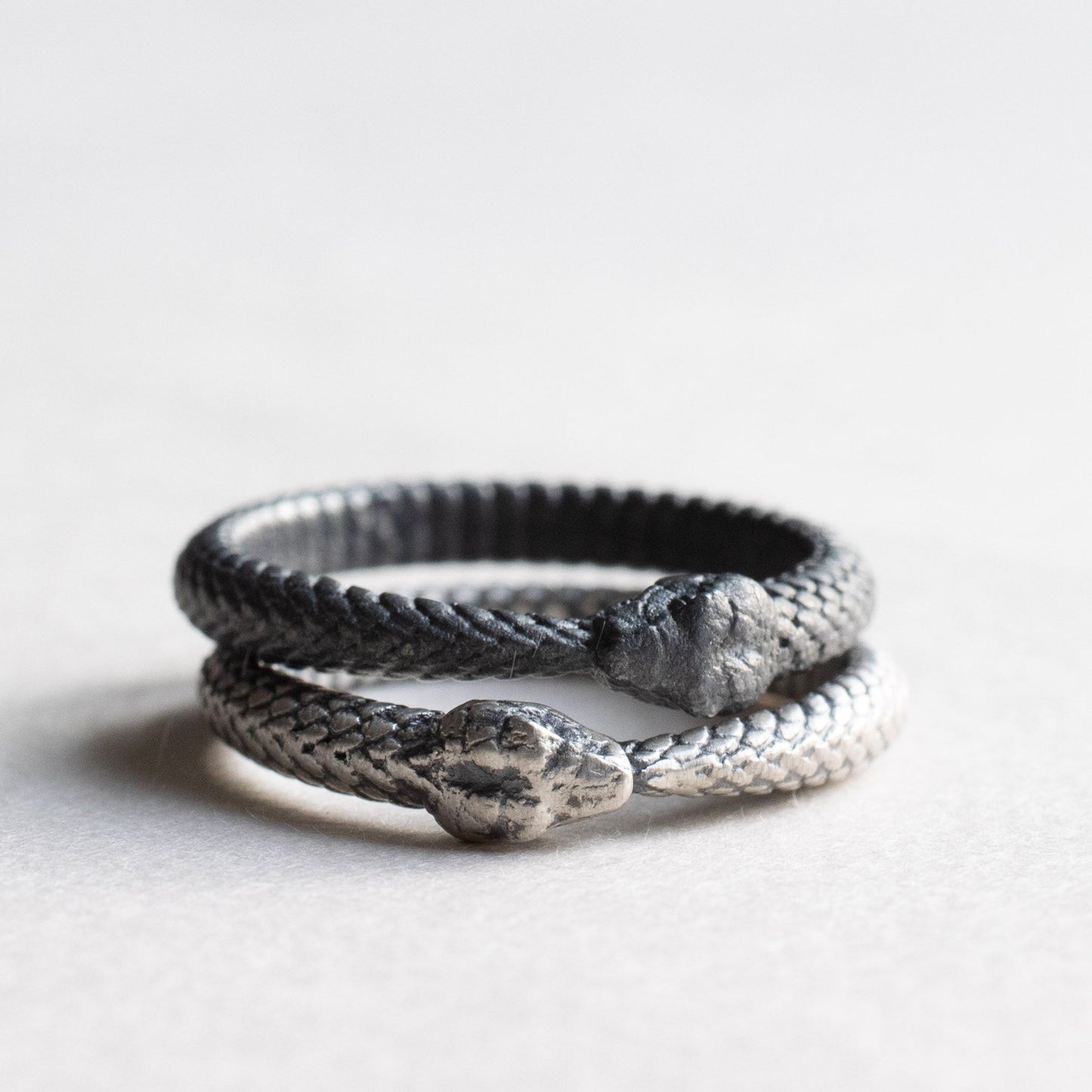 925 Sterling Silver Ouroboros Snake Ring