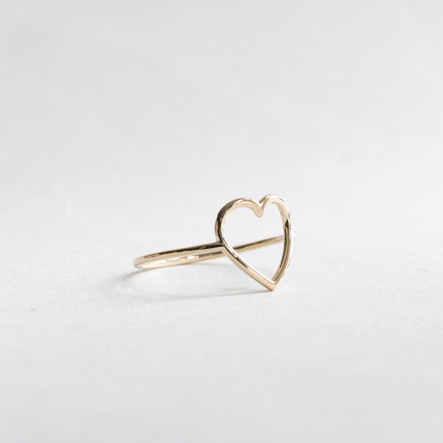 14K Open Heart Ring