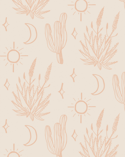 Desert Sky Wallpaper, large pattern, sand and clay