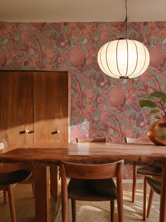 Juicy Fruit Wallpaper, mint and coral