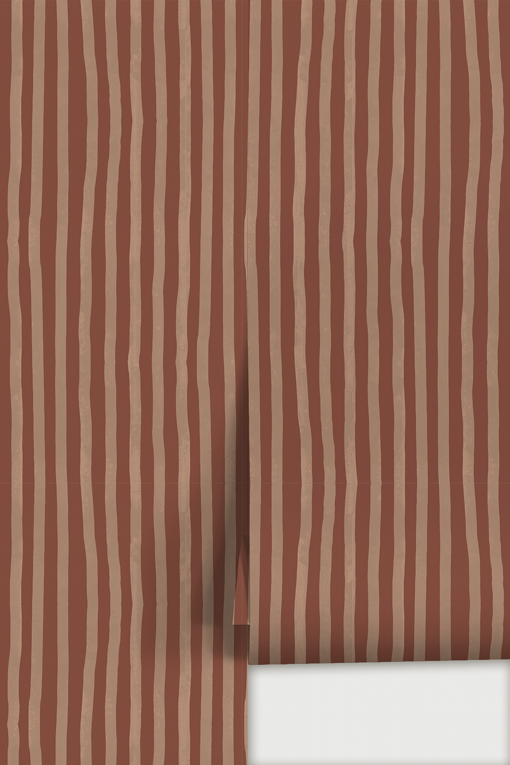 Dolce Stripe Wallpaper, brown and peach