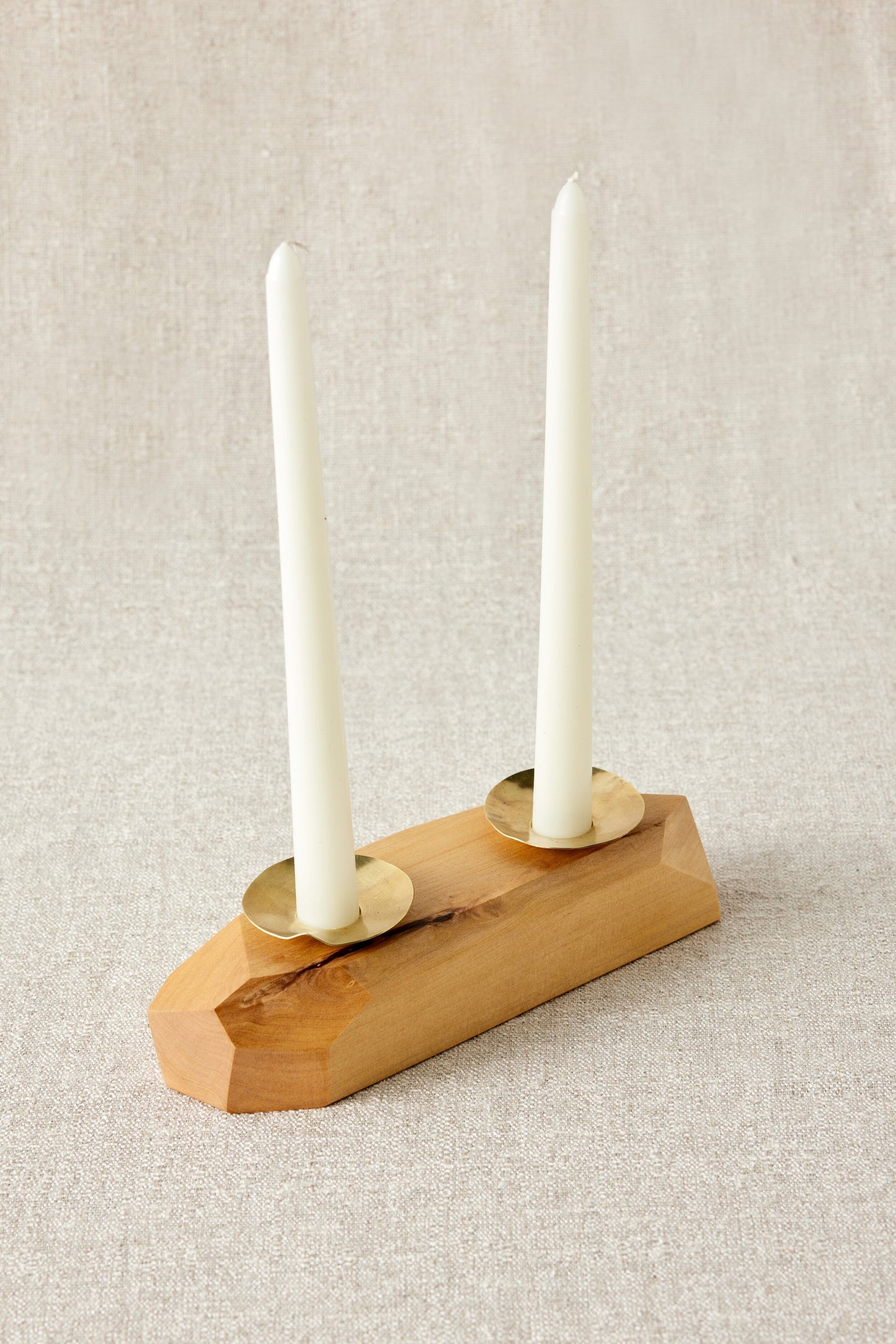 Double Wooden Incense and Candle Holder by Dor+Kie