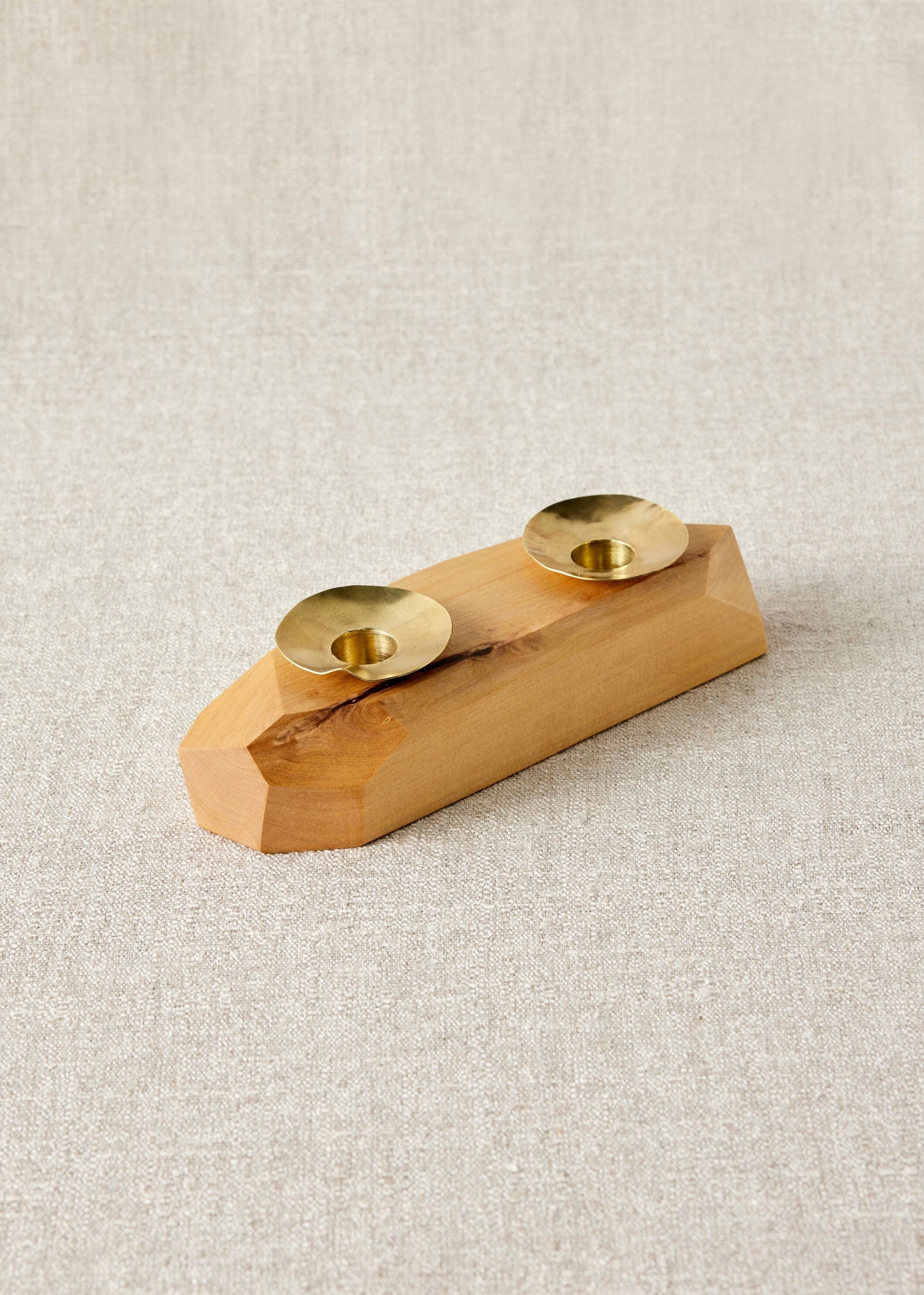Double Wooden Incense and Candle Holder by Dor+Kie