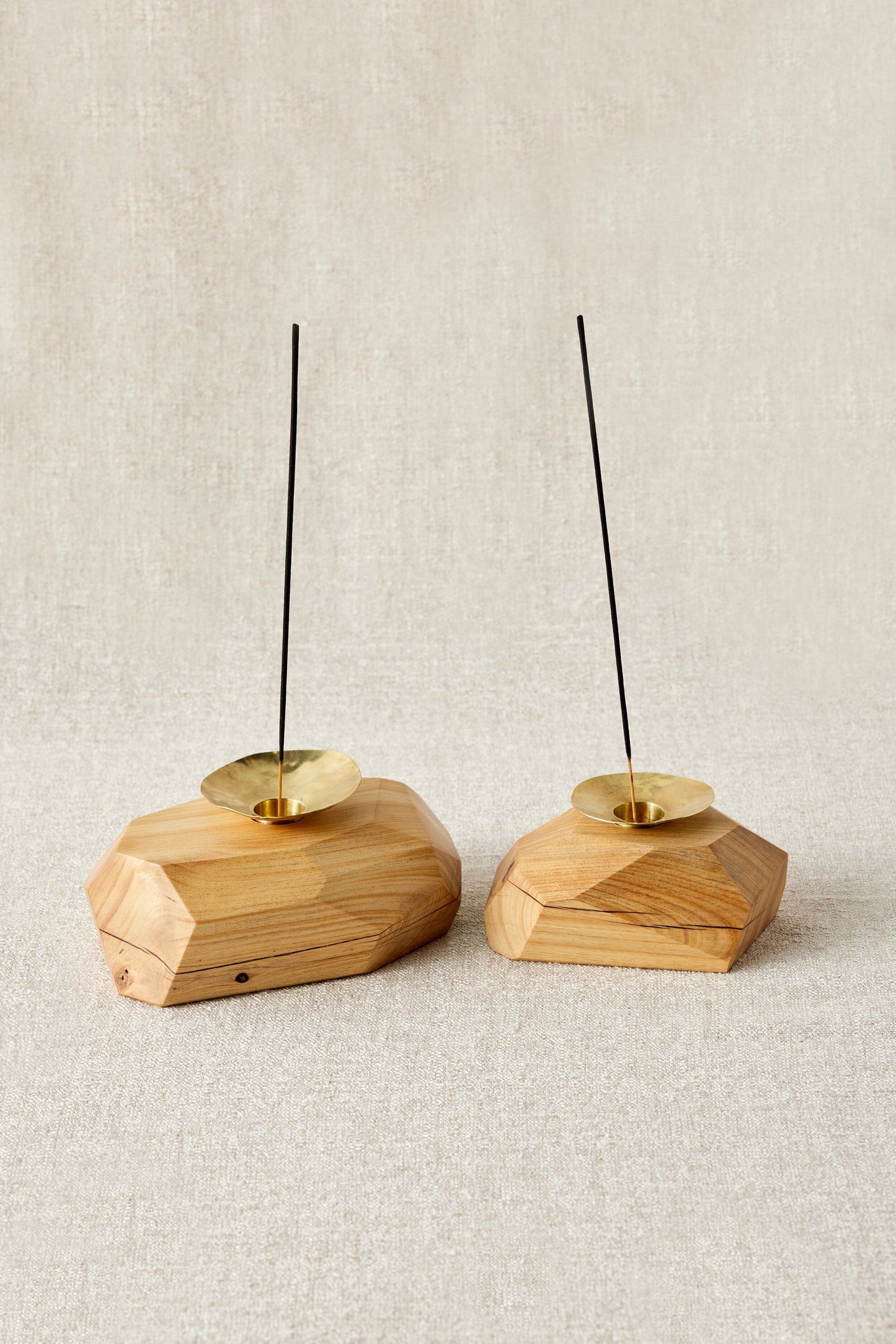 Wood Incense and Candle Holder by Dor+Kie