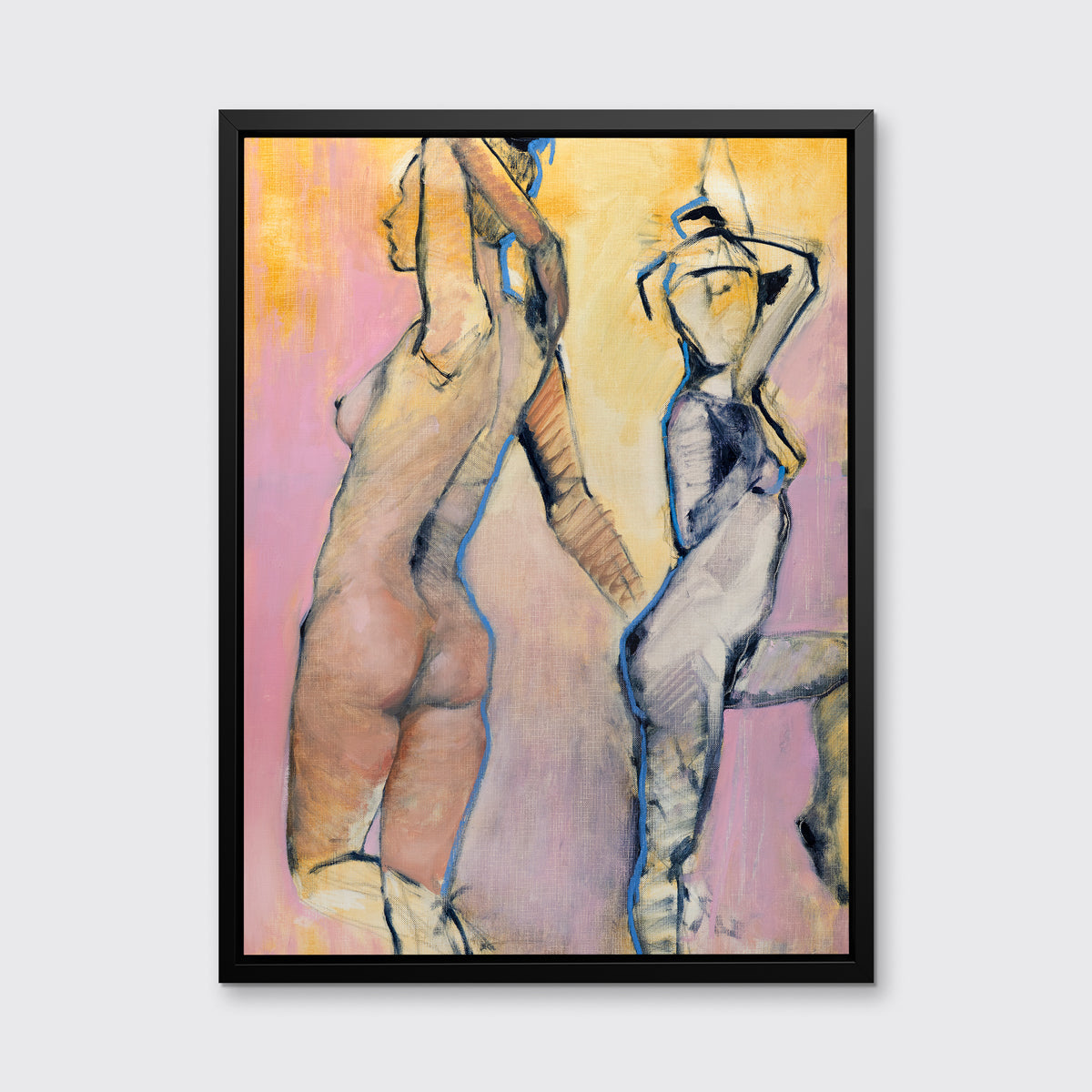 Dual Figures IV - Open Edition Canvas Print
