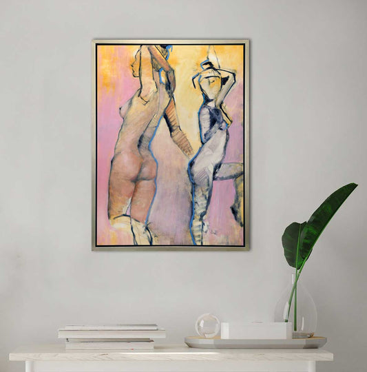 Dual Figures IV - Open Edition Canvas Print