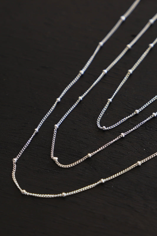 STERLING SILVER SATELLITE CABLE CHAIN