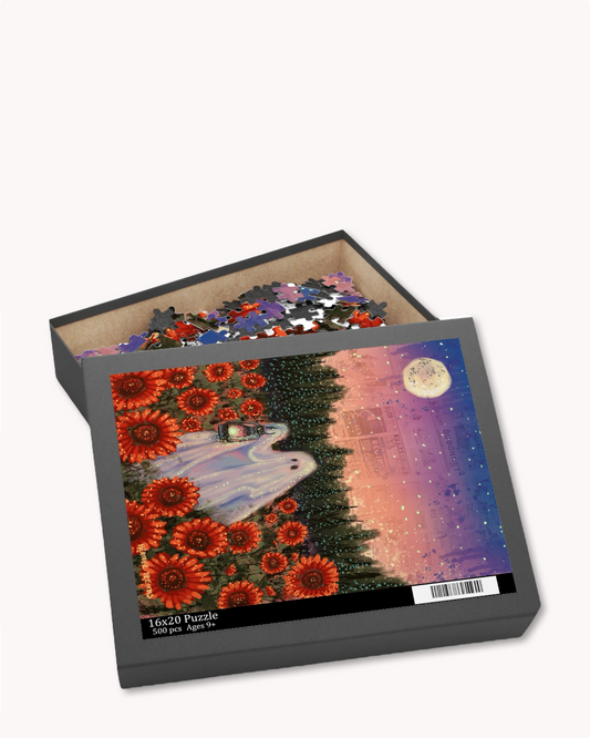 Twilight Sunflower Ghost Puzzle ( 120 - 500 Piece )